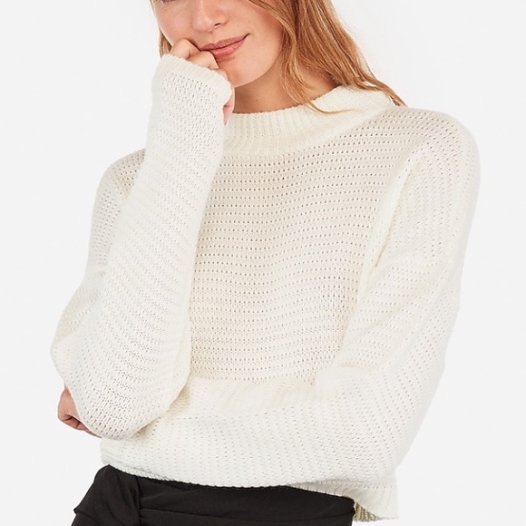 Express Mock Neck Boxy Sweater | Poshmark